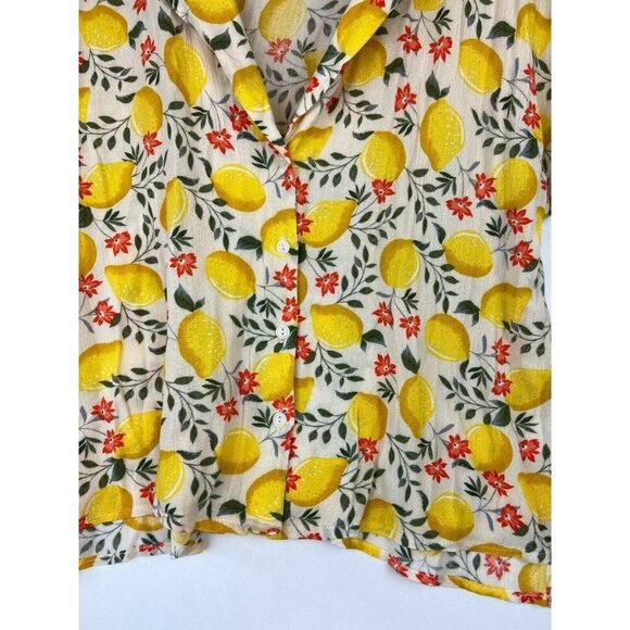 Lush Women's Lemon Print Top Size Small - Picture 6 of 10